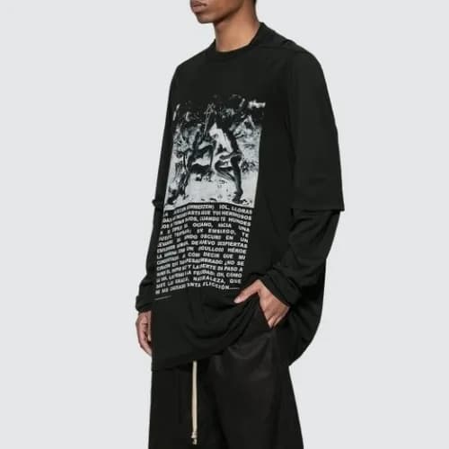 [릭오웬스]Rick Owens 2020 Mens Logo Cotton man-to-man … - 1