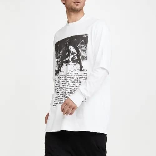 [릭오웬스]Rick Owens 2020 Mens Logo Cotton man-to-man … - 1