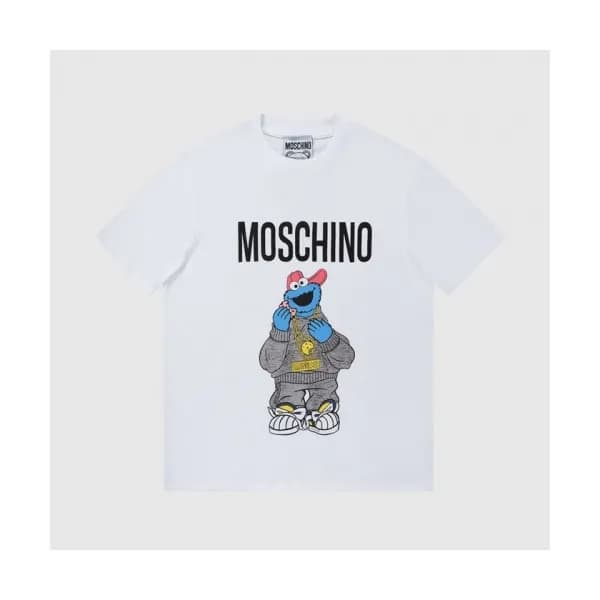 Moschino Mm/Wm Logo Cotton Short Sleeved Tshirts … - 1
