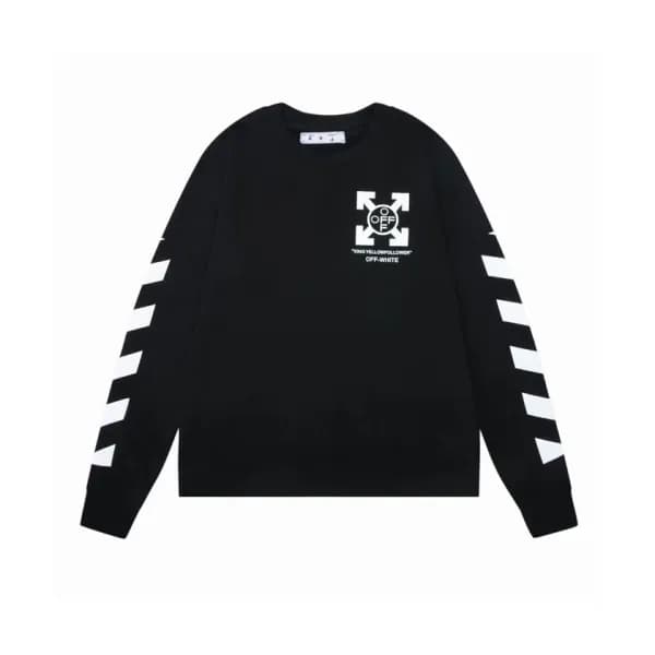 Off-white Mm/Wm Logo Cotton Oversize Hoodie Black… - 1