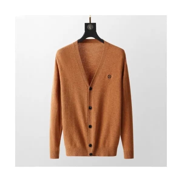 Hermes Mens Casual Cashmere Cardigan Camel - 에르메스… - 1