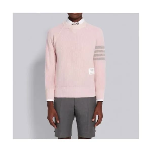 Thom Browne Mm/Wm Strap Crew-neck Wool Sweaters P… - 1