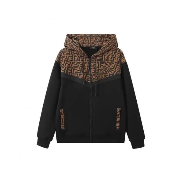 Fendi Mm/Wm Logo Cotton Hoodie Black - 펜디 2021 남/녀… - 1