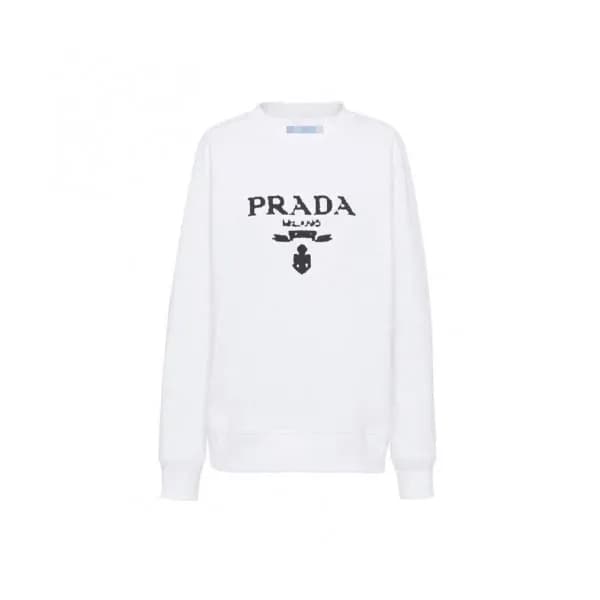 Prada Mens Crew-neck Cotton Tshirts White - 프라다 2… - 1