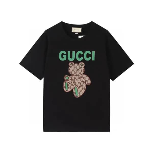 구찌 남/여 크루넥 블랙 반팔티 - Unisex Black Tshirts - guc0462… - 1