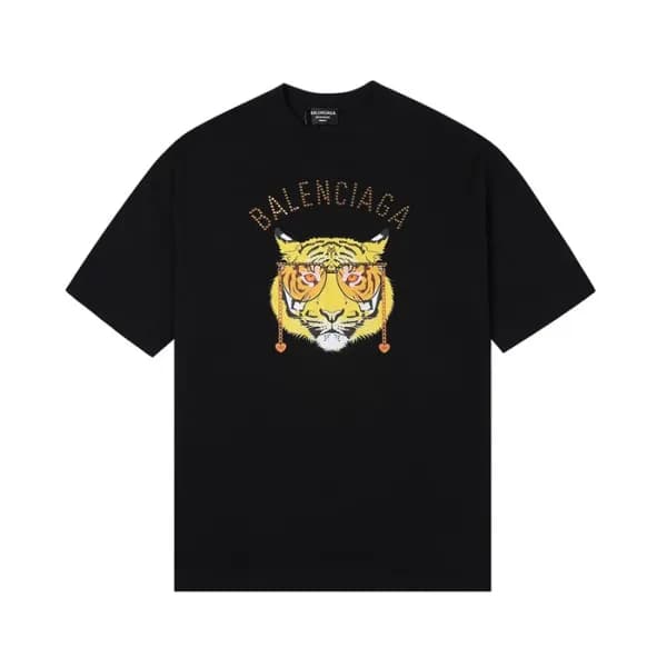 발렌시아가 여성 크루넥 블랙 반팔티 - Womens Black Tshirts - bal01… - 1