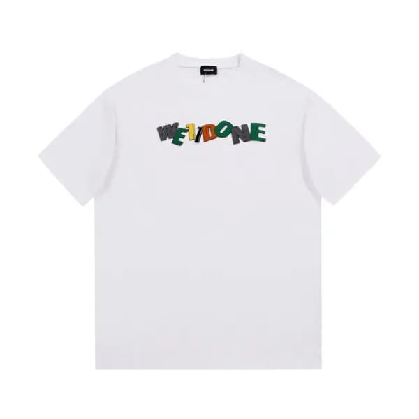 웰던 남/녀 크루넥 화이트 반팔티 - Unisex White Tshirts - wel00… - 1