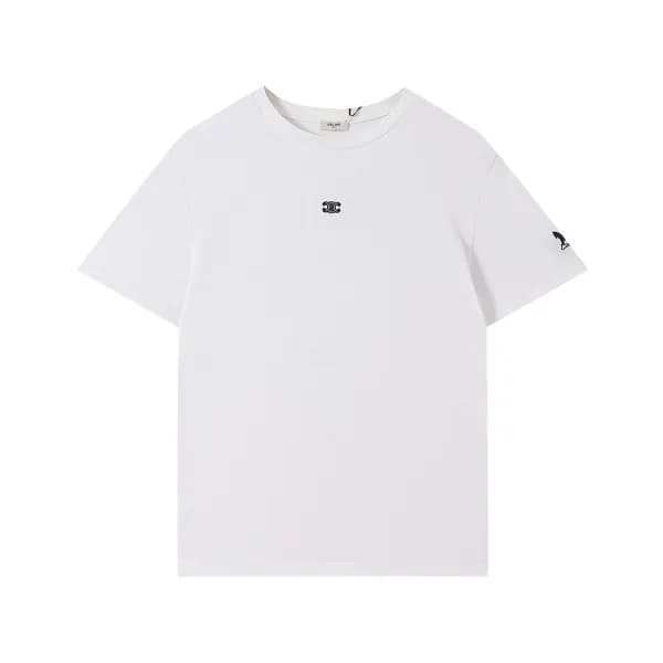 셀린느 남성 크루넥 화이트 반팔티 - Mens White Tshirts - cel0261x - 1