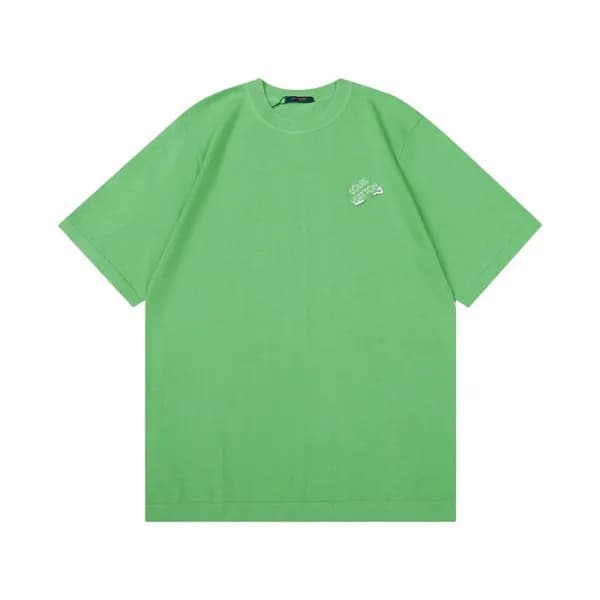 루이비통 남성 그린 크루넥 반팔티 - Mens Green Tshirts - lou04895… - 1