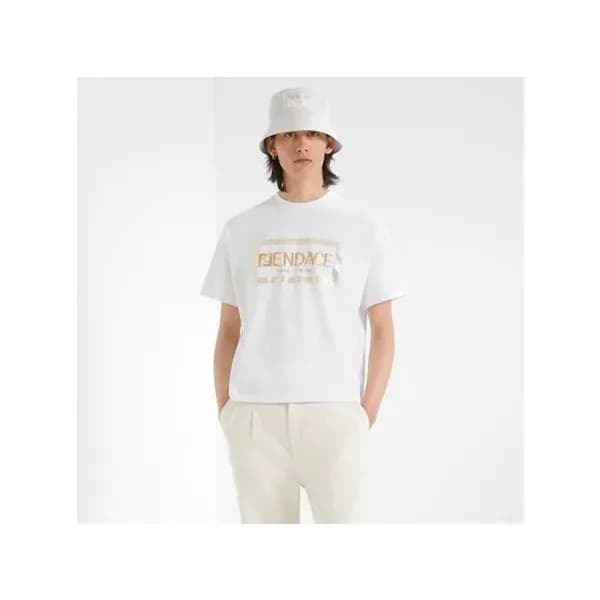 펜디 남성 화이트 크루넥 반팔티 - Mens White Tshirts - fen01243x - 1