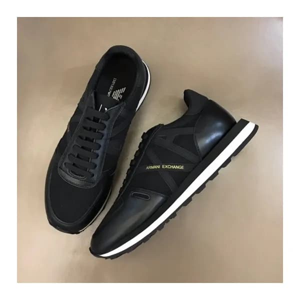 알마니 남성 클래식 블랙 스니커즈 - Mens Black Sneakers - arm0915… - 1