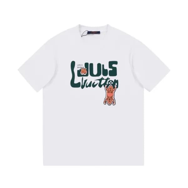 루이비통 남성 화이트 크루넥 반팔티 - Mens White Tshirts - lou0500… - 1