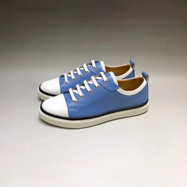 에르메스 남성 클래식 블루 스니커즈 - Mens Blue Sneakers - her0825… - 1