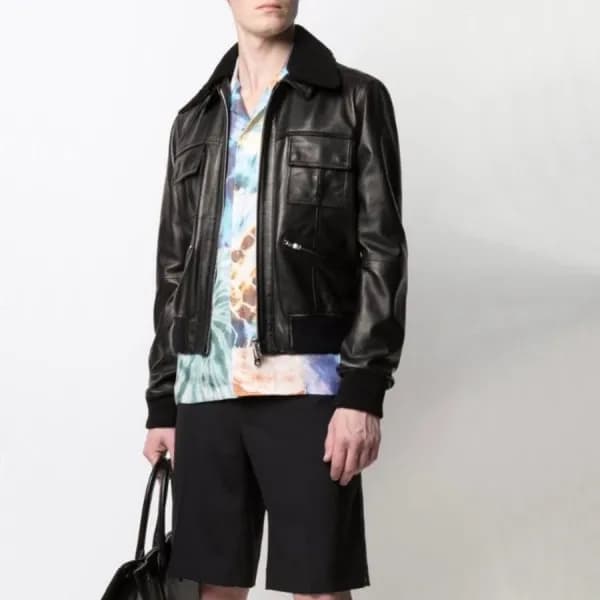 아미리 남성 캐쥬얼 블랙 가죽 자켓 - Amiri Mens Black Jackets - a… - 1