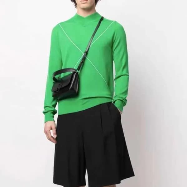 보테가 남성 그린 브이넥 니트 - Bottega veneta Mens Green Knits… - 1