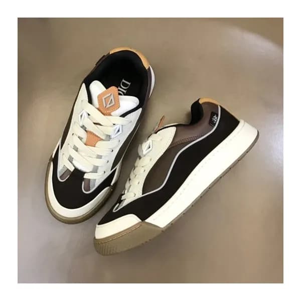 디올 남/녀 브라운 스니커즈 - Dior Unisex Brown Sneakers - dio… - 1