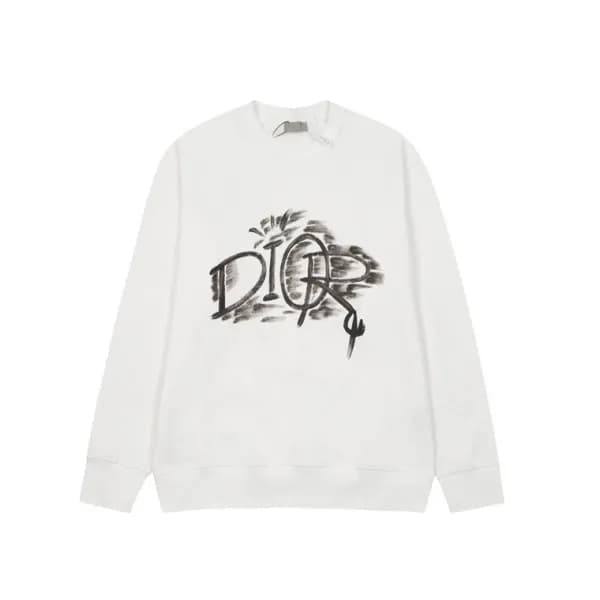 디올 남성 클래식 화이트 맨투맨 - Dior Mens White Tshirts - di31… - 1