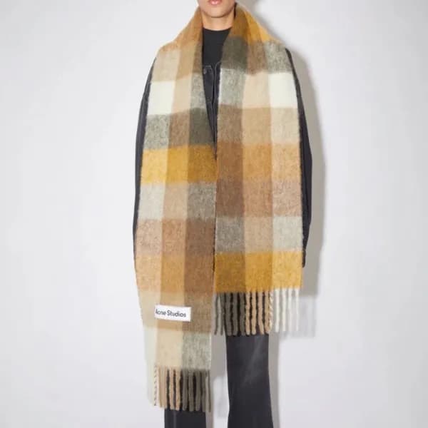 아크네 남/녀 카멜 머플러 - Acne Unisex Camel Muffler - ac185… - 1