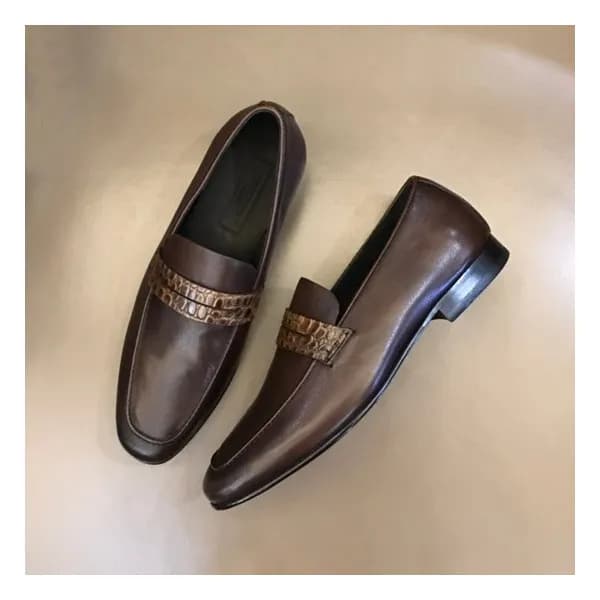 에르메네질도 제냐 남성 브라운 로퍼 - Ermenegildo Zegna Mens Brown… - 1