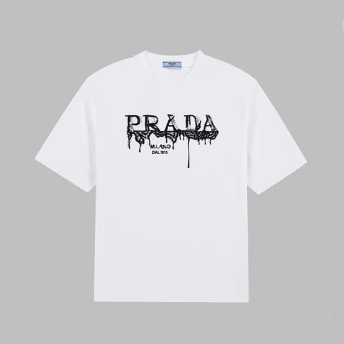 프라다 남성 화이트 반팔티 - Prada Mens White Tshirts - pr349x - 1