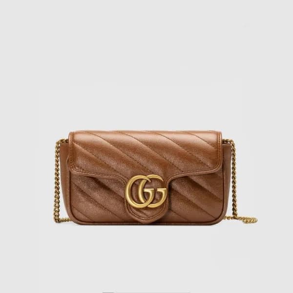 구찌 여성 카멜 슈퍼 미니 마몬트백 - Gucci Womens Camel Marmont B… - 1