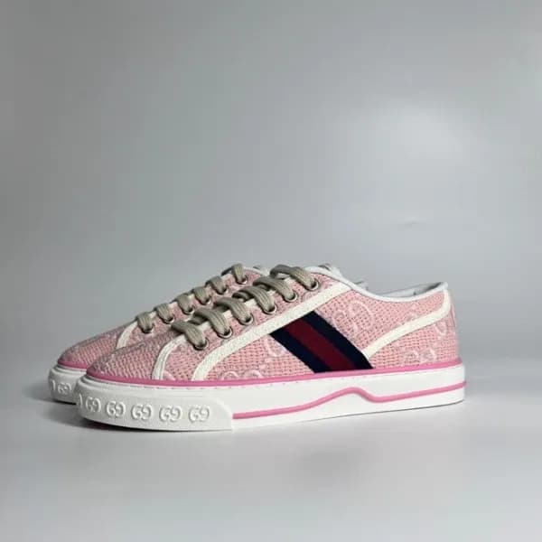 구찌 남/녀 핑크 스니커즈 - Gucci Unisex Pink Sneakers- gu626… - 1