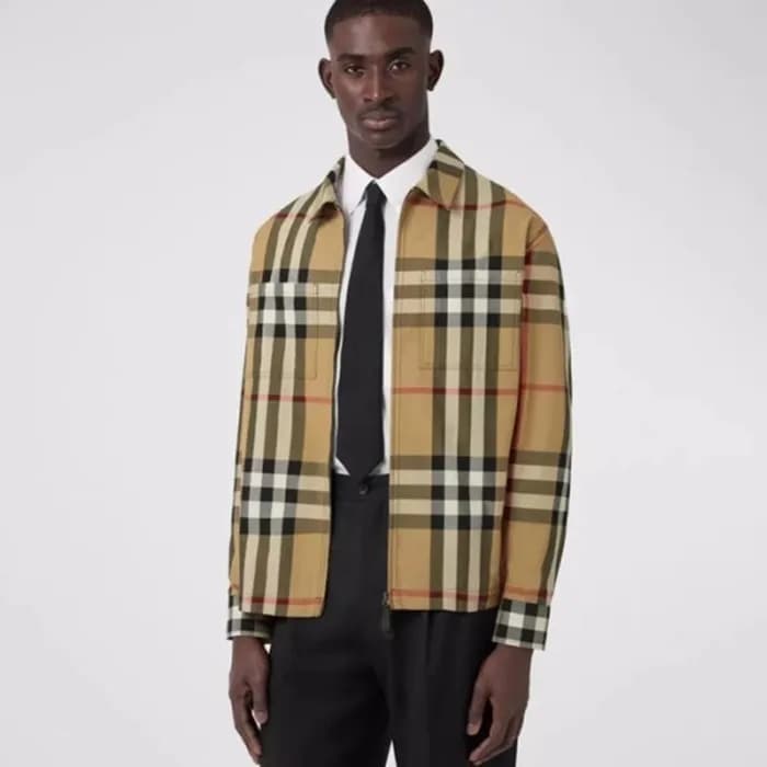 버버리 남성 베이지 집업 자켓 - Burberry Mens Beige Jackets - b… - 1