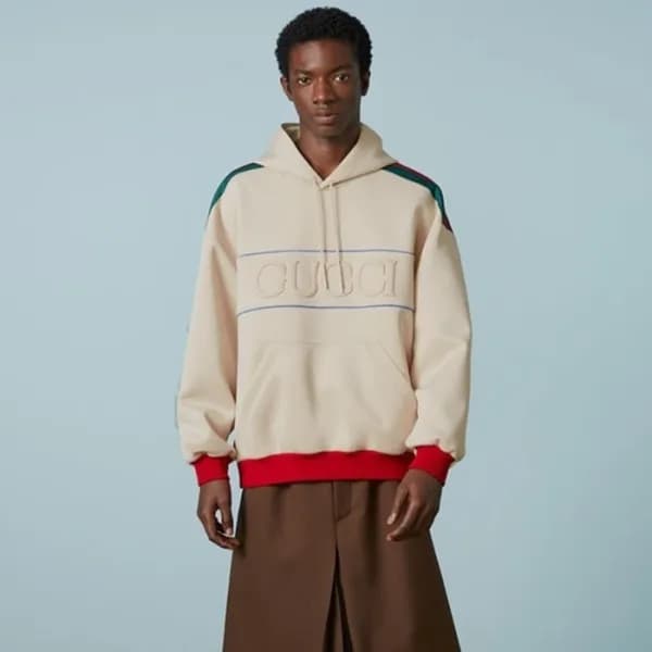 구찌 남성 아이보리 후드티 - Gucci Mens Ivory Hoodie - gu1040x - 1
