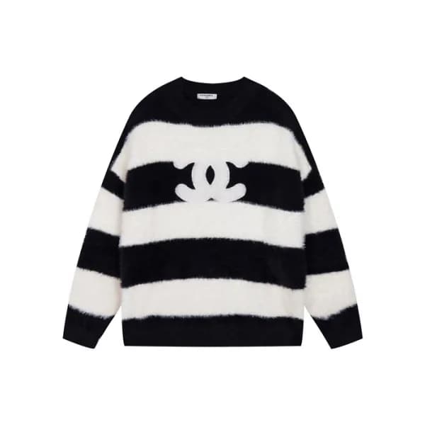 샤넬 남성 블랙 크루넥 스웨터 - Chanel Mens Blkack Sweaters - … - 1