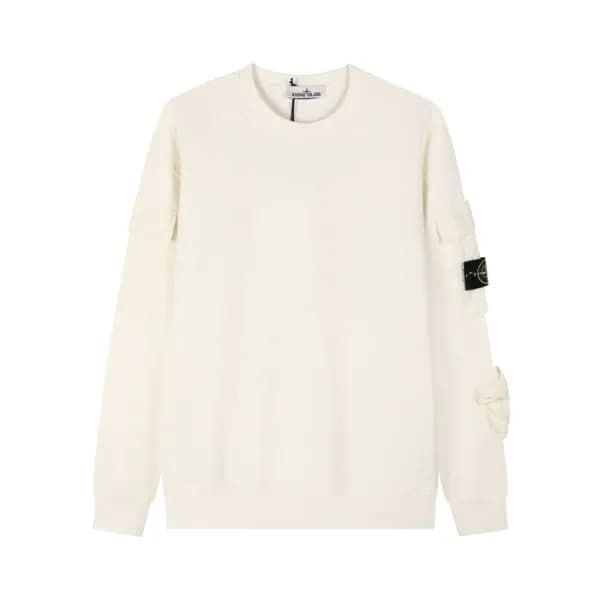 스톤아일랜드 남성 모던 아이보리 맨투맨 - Stone Island Mens Ivory Ts… - 1