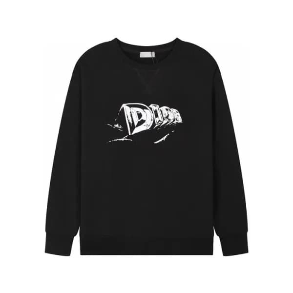 디올 남성 클래식 블랙 맨투맨 - Dior Mens Black Tshirts - di878… - 1
