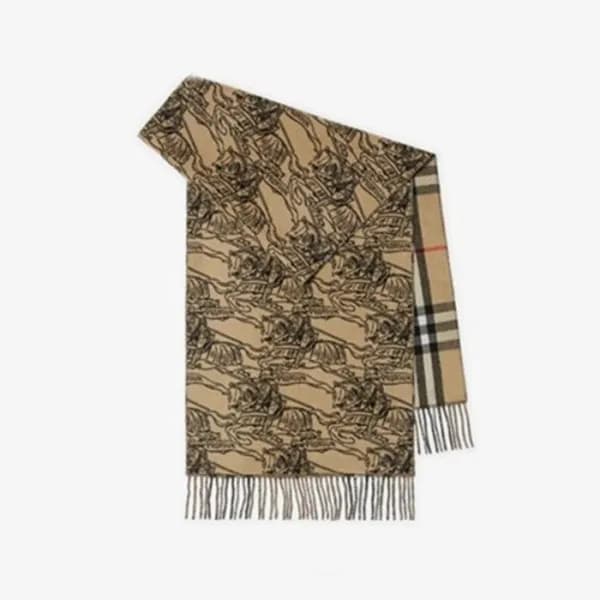 버버리 남/녀 카멜 머플러 - Burberry Unisex Camel Muffler - b… - 1