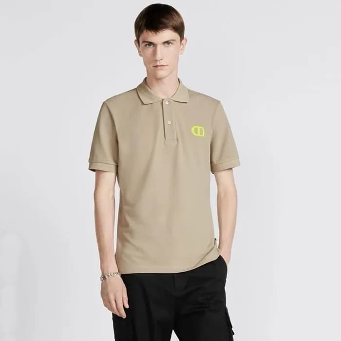 디올 남성 베이지 폴로 반팔티 - Dior Mens Beige Tshirts - dic52… - 1
