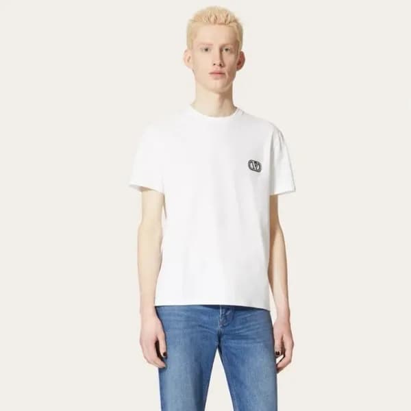 발렌티노 남성 화이트 반팔티 - Valentino Mens White Tshirts - v… - 1