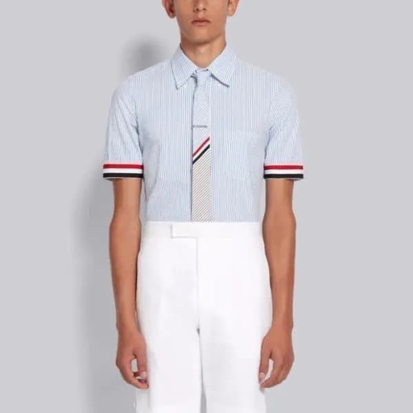 톰브라운 남성 반팔 셔츠 - Thom Browne Mens Dress Shirts - th… - 1