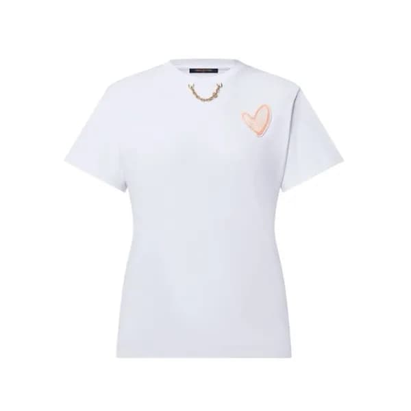 루이비통 여성 반팔 티셔츠 - Louis vuitton Womens White Tshirt… - 1