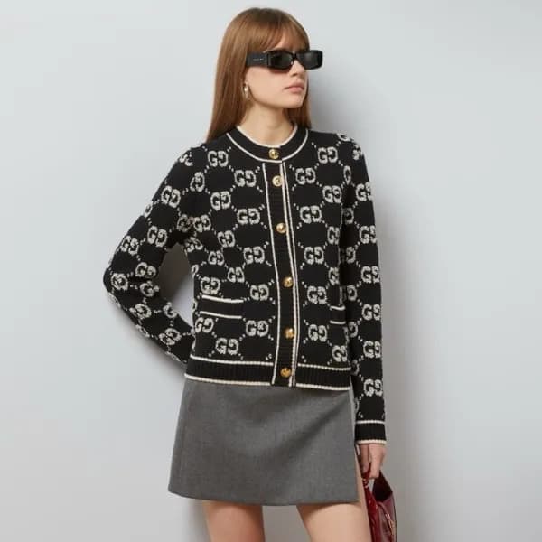 구찌 여성 브이넥 가디건 - Gucci Womens V-neck Cardigan - guc… - 1