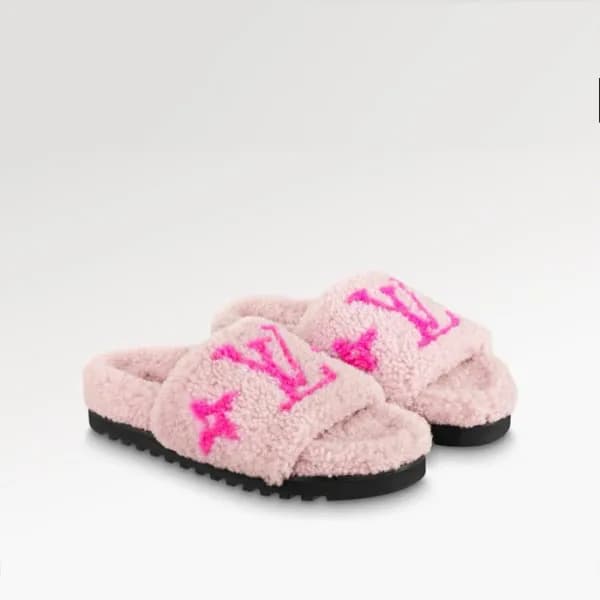 루이비통 여성 봄 디아 플랫뮬 시어링 슬리퍼 - Louis vuitton Womens Sl… - 1