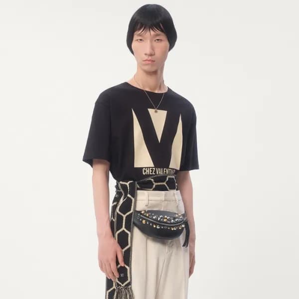 발렌티노 남성 블랙 반팔티 - Valentino Mens Black Tshirt - vac… - 1