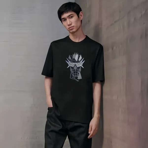 에르메스 남성 라운드 반팔티 - Hermes Mens Round Tshirt - hec50… - 1