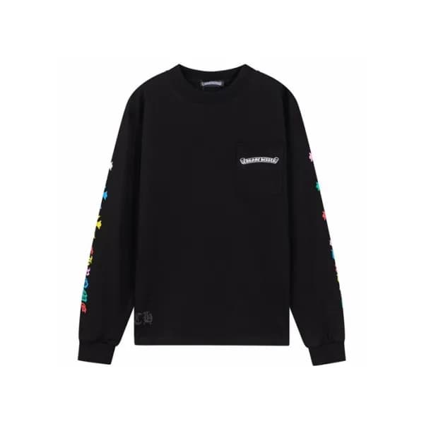 크롬하츠 남성 라운드 긴팔티 - Chrome Hearts Mens Round Tshirt … - 1