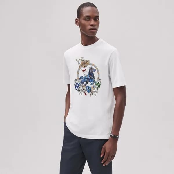에르메스 남성 라운드 반팔티 - Hermes Mens Round Tshirt - hec64… - 1