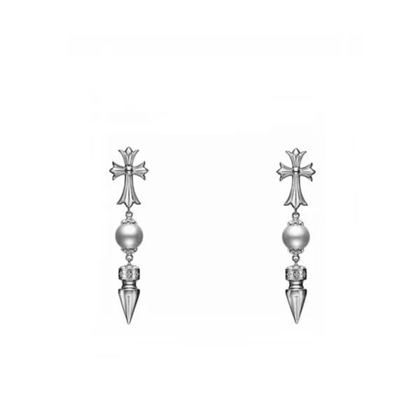 크롬하츠 여성 골드 귀걸이 - Chrome Hearts Womens Gold Earring… - 1