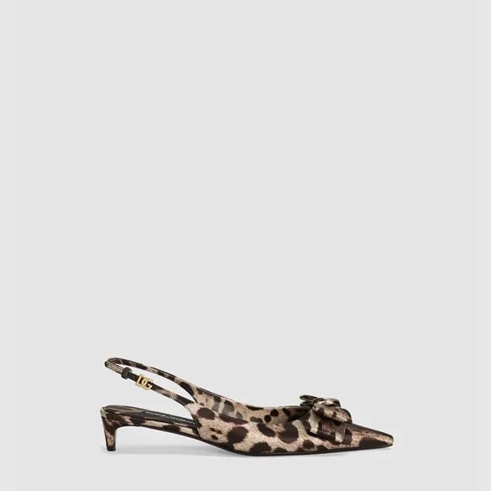 돌체앤가바나 여성 레오파드 프린트 새틴 슬링백 - Dolce&Gabbana Womens L… - 1
