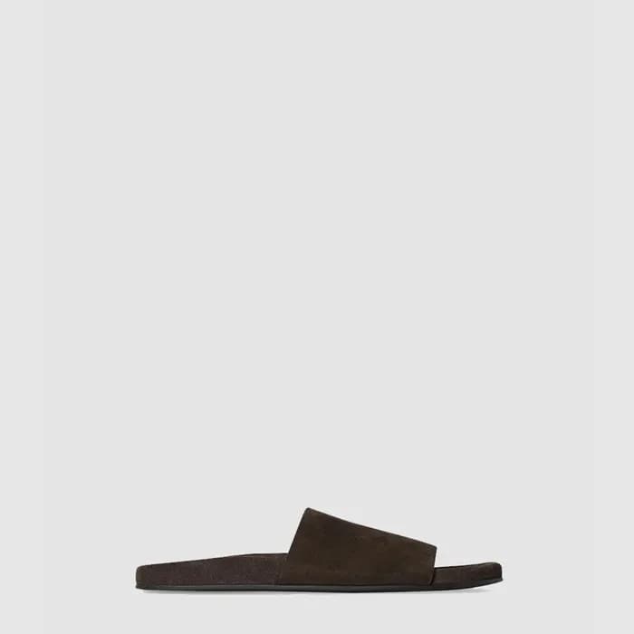 더 로우 여성 스웨이드 슬라이드 - The Row Womens Suede Slide - t… - 1