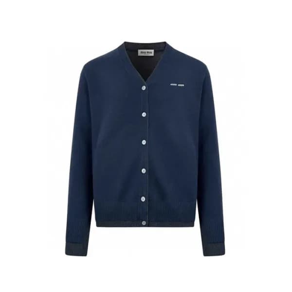 미우미우 남성 브이넥 가디건 - Miumiu Mens V-neck Cardigan - mi… - 1