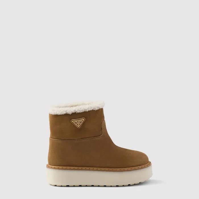 프라다 여성 스웨이드 부티 - Prada Womens Suede Booties - prs8… - 1