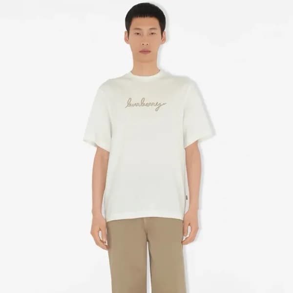 버버리 남성 라운드 반팔 티셔츠 - Burberry Mens Round Tshirt - b… - 1