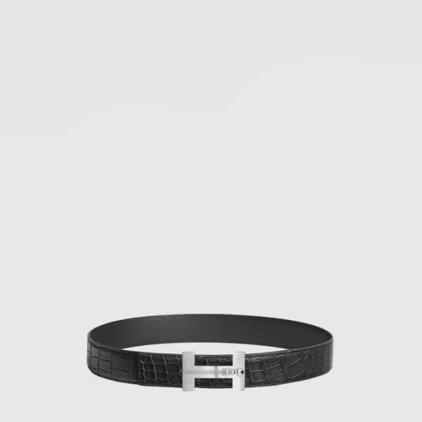 에르메스 남성 퀴즈 페름 투 벨트 버클 리버서블 가죽 스트랩 - Hermes Mens Qu… - 1