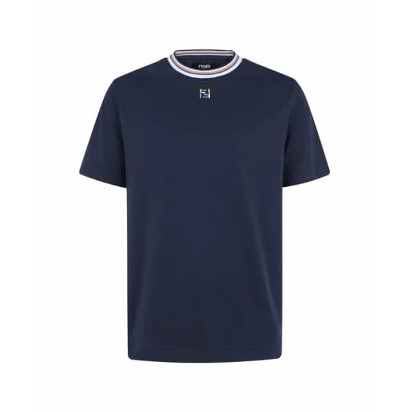 펜디 남성 라운드 반팔 티셔츠 - Fendi Mens Round Tshirt - fec15… - 1